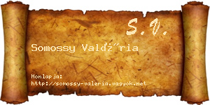 Somossy Valéria névjegykártya
