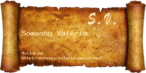 Somossy Valéria névjegykártya