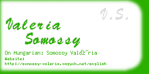 valeria somossy business card